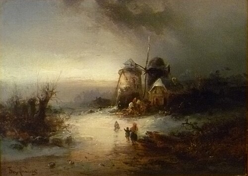 Winter in Holland, 1850, Franz Emile Herman Krause