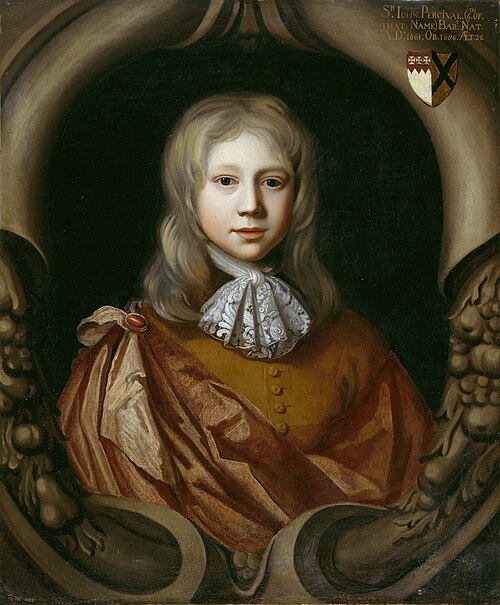 Portrait of Sir John Perceval, 3rd Bt (1660-1686), 1672, Thomas Pooley