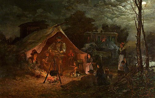 Gypsy Camp near Merthyr Tydfil, 1897, Thomas Prytherch