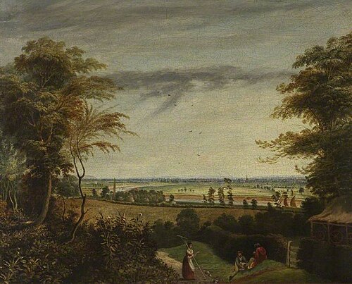 View of the River Parrett Looking South towards Bridgwater, 1800, John Chubb