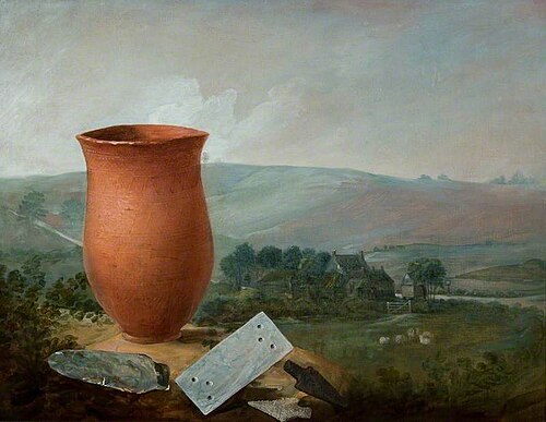 Grave Group from a Bell Barrow at Winterslow, Wiltshire, 1814, Thomas Robert Guest
