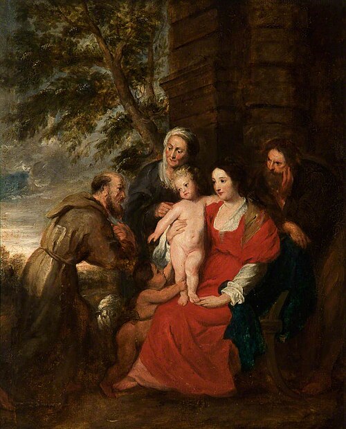Holy Family with Saint Elizabeth and Saint Francis (copy after Peter Paul Rubens), , Thomas Robson