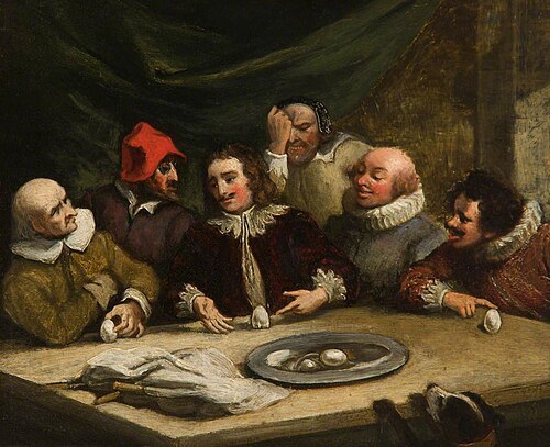 Columbus and the Egg (copy after William Hogarth), , Thomas Robson