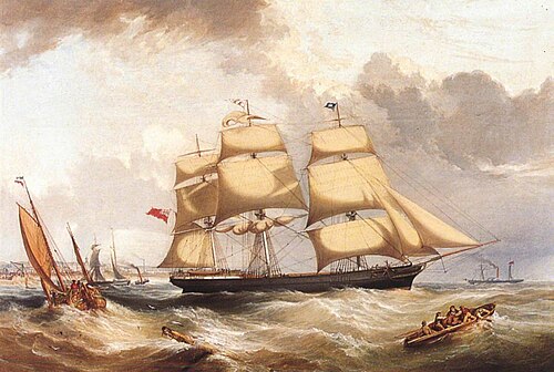 Ship 'British Merchant' Leaving Aberdeen, 1857, Clinton John Ogilvie