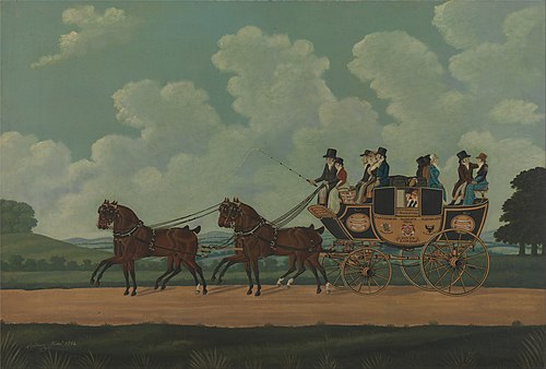 J. & W. Chaplin's Dover-London Stage on the Road, 1814, John Cordrey