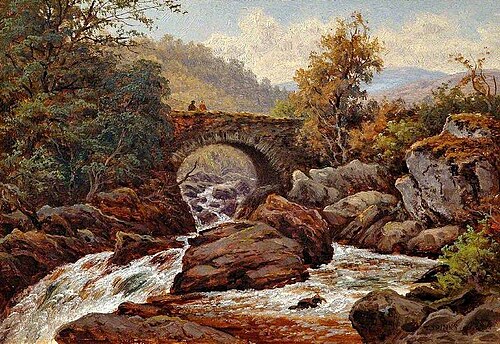 An Old Bridge, Capel Curig, 1887, Thomas Spinks