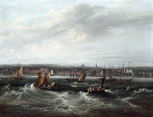Shipping in the Mersey, 1830, Frederick Calvert