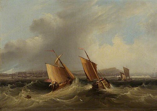 Cowes, Isle of Wight, View from the Sea, 1832, Frederick Calvert