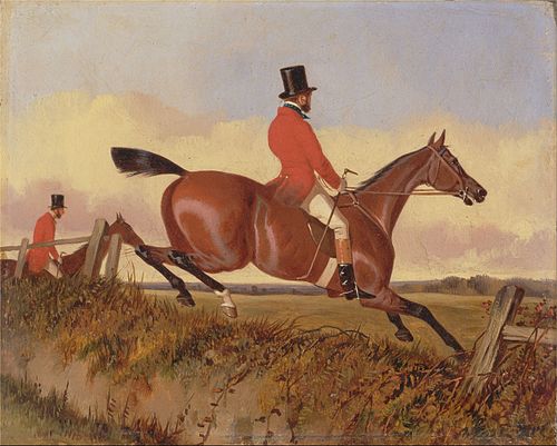 Foxhunting: Clearing a Bank, 1840, John Dalby