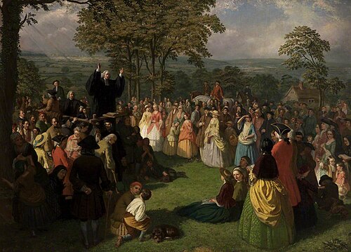 George Whitefield Preaching in Bolton, June 1750, 1863, Thomas Walley