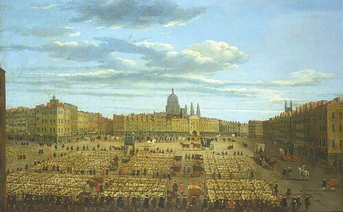 Smithfield Market, London, 1852, John Dean Paul