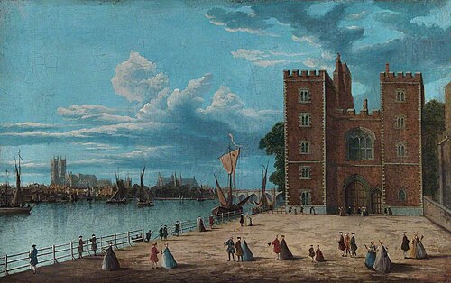 Lambeth Palace with Westminster Abbey beyond, London, , John Dean Paul