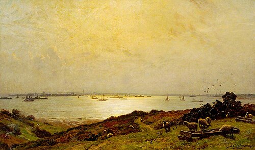 Harwich Harbour, Essex, 1913, Frederick George Cotman