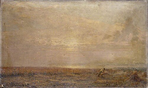 Sunset, St Ives, Cornwall, 1915, Frederick George Cotman