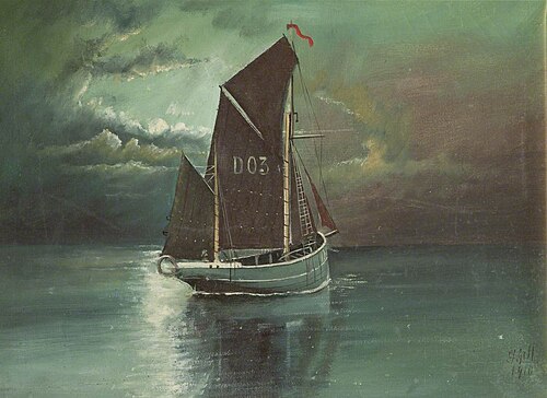 A Manx Fishing Boat, , Frederick Gill
