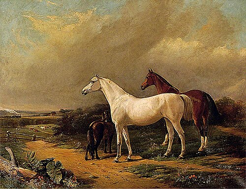 Horses in Stoke Park, Suffolk, , John Duval