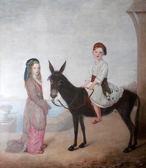 Sir Bruce Chichester, 2nd Bt Chichester of Arlington (1842-1881), and his Sister, Caroline, later La, 1849, John Edgar Williams