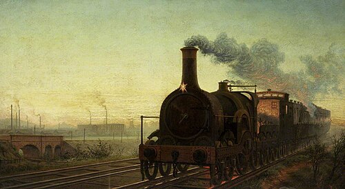 Up Mail Passing Reading, 1876, Brownlow D. Knox