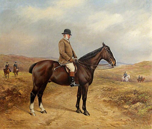 Captain George William Blathwayt (1824-1899) on a Bay Horse, 1906, John Edward Chapman Mathews