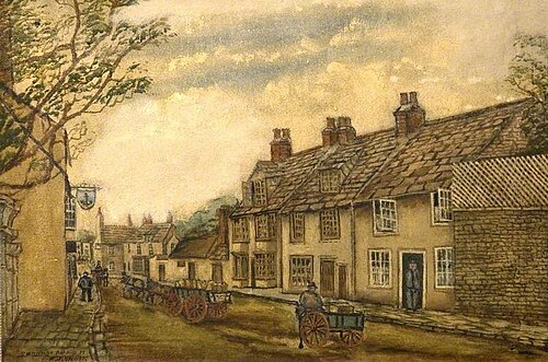 A View of Lower Swanage High Street towards the Square, Dorset, 1870, Frederick John Cleall