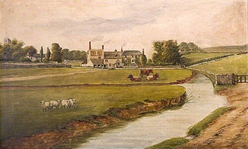Brewery and Church, Swanage, Dorset, 1880, Frederick John Cleall