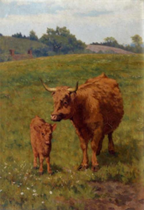 Cow and Calf, 1881, Bryan Hook