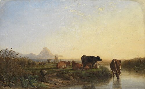Landscape with Cattle: "Dagenham Gulf", 1849, John F. Tennant