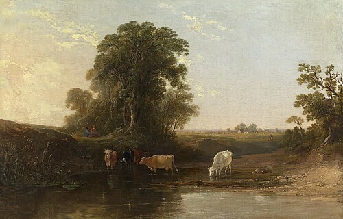 Landscape with Cattle: "Near Scarborough", 1841, John F. Tennant