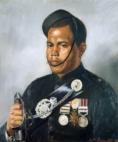 Jemadar Jangia Thapa, 5th Gurkha Regiment, 1890, Frederick Swynnerton