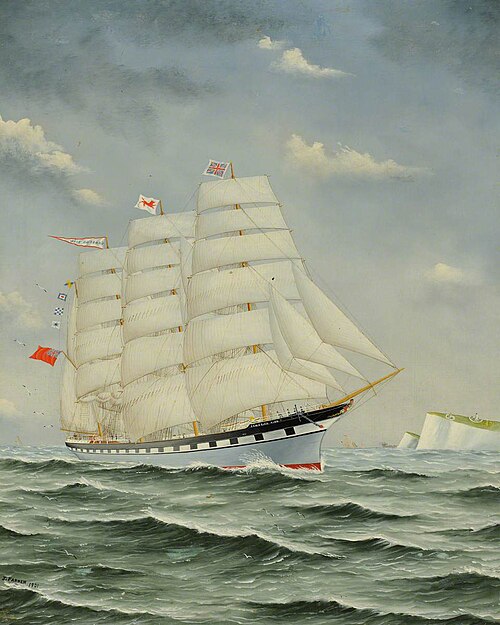 The barque Cambrian King, 1901, John Fannen