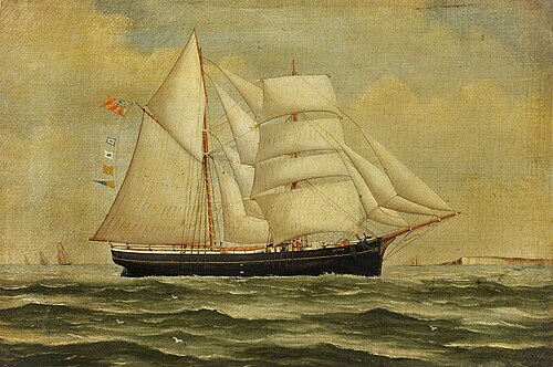 The brigantine 'Aneroid', 1891, John Fannen