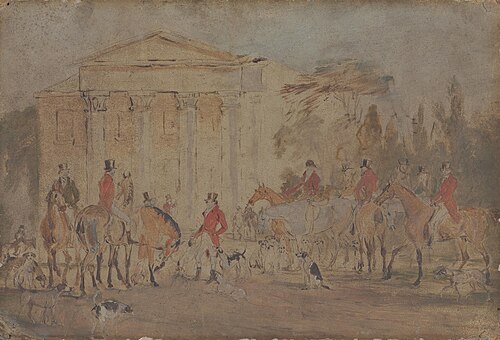 A Meet of the Quorn at Garrendon Park, Loughborough, Leicestershire, , John Ferneley