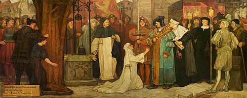 'Measure for Measure', Act V, Scene 1, Isabella Appealing to the Duke, 1907, Frederick William Davis