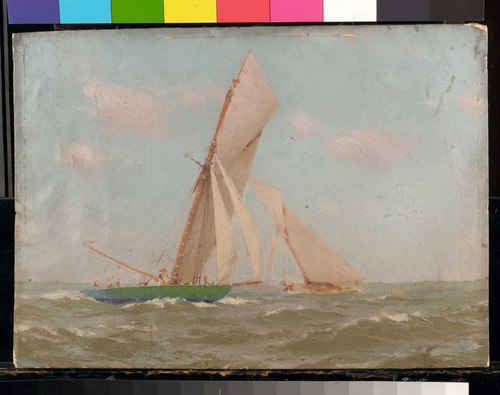 Yachts at sea, , John Fraser