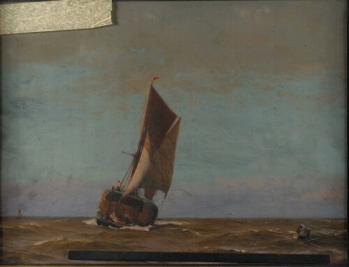 A hay barge, , John Fraser