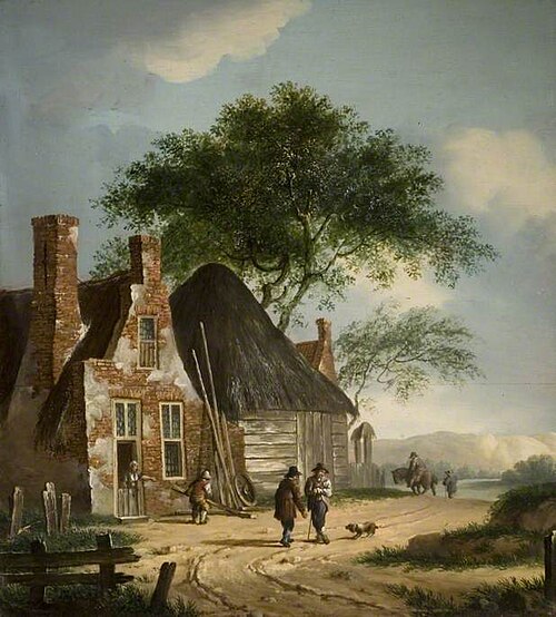 Landscape With Buildings And Figures, 1810, Fredericus Theodorus Renard