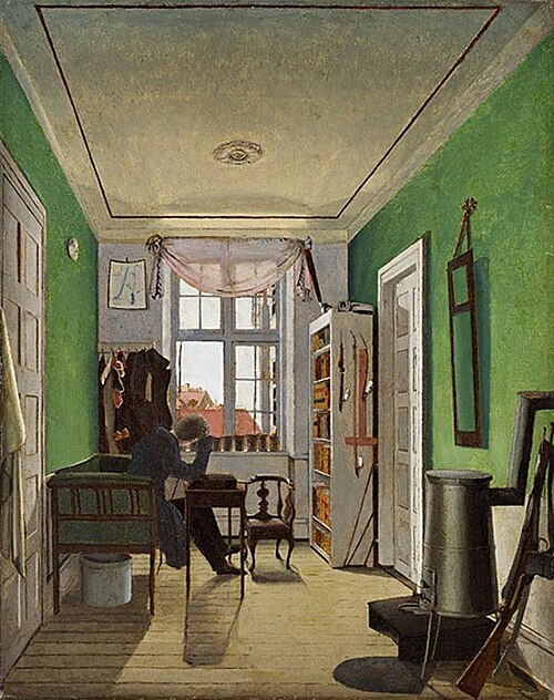 Une chambre d'étudiant (A Student's Room), 1838, Frits Guldbrandsen