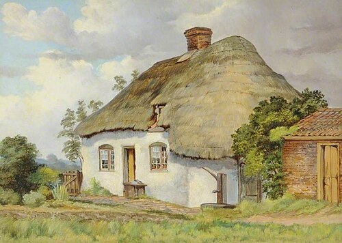 The Old Cottage, Harborough, Leicestershire, 1910, Tom Kirk