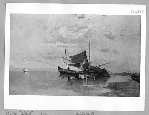Fischerbarke am Strand, 1881, Carl von Malchus