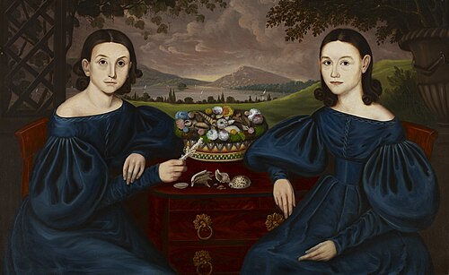 Ann and Eliza Dusenberry, 1838, Orlando Hand Bears