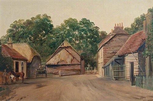 Milton Village, 1900, John Hardwicke Lewis