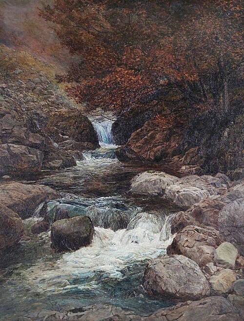 Cascade in Langstrath Valley, Borrowdale, , John Haswell