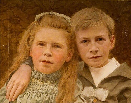 Philip and V. M. Haswell, Aged 8 and 6, , John Haswell