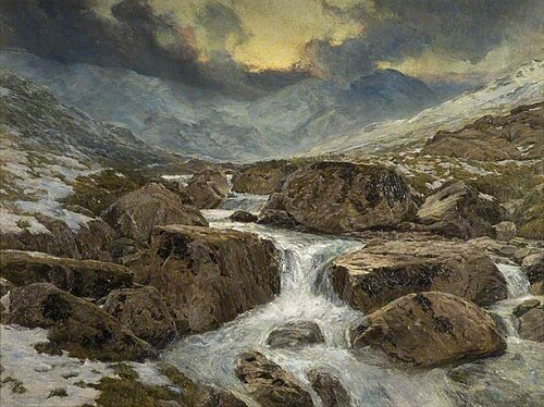 Mountain Torrent, Melting Snow, 1908, John Haswell