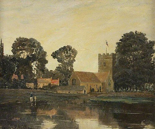 Clehonger Church, Herefordshire, 1912, P. F. Walker