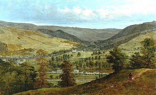 Cragg Valley and Stocks Hall from Broadbottom, 1869, John Holland