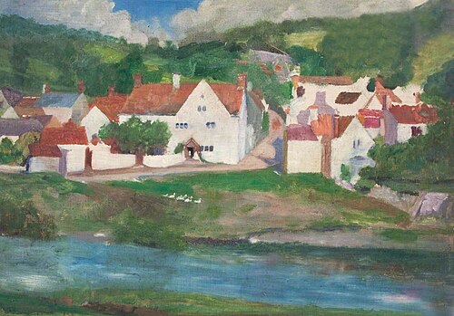 A Village Scene, , John Houghton Maurice Bonnor