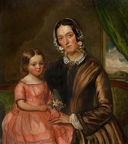 Mrs Ursula Irvine (1814–1895), and Daughter Jessie Irvine (1848–1932), , John Irvine