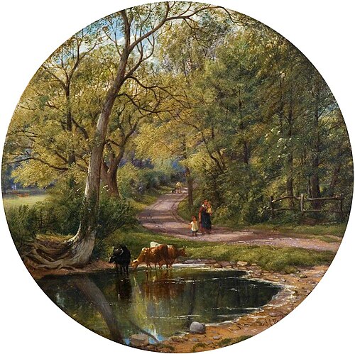 A Pleasant Lane at Hamstead, 1865, John Joseph Hughes