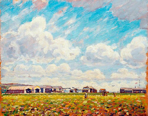 The Seaplane Station, Scapa Flow, Orkney, 1917, Geoffrey Stephen Allfree